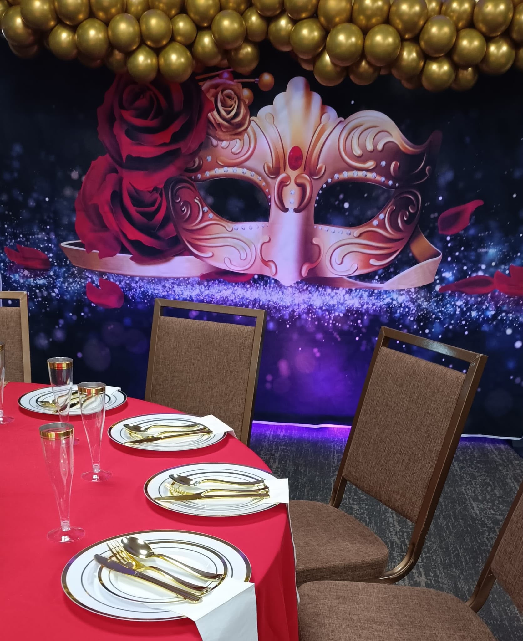 Couple celebrating at an intimate reception